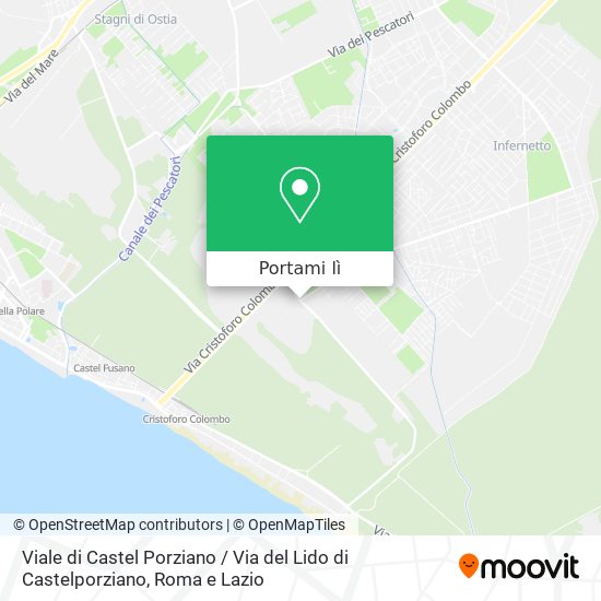 Mappa Viale di Castel Porziano / Via del Lido di Castelporziano