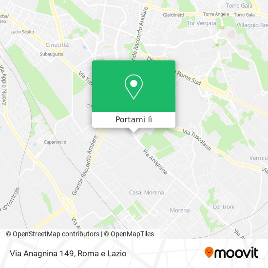 Mappa Via Anagnina 149
