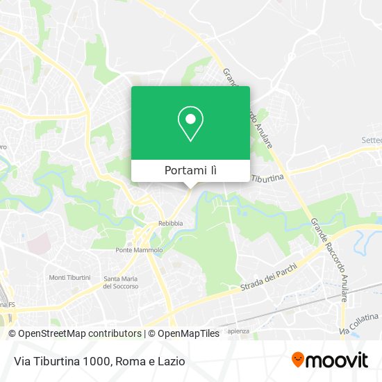 Mappa Via Tiburtina 1000