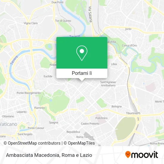 Mappa Ambasciata Macedonia