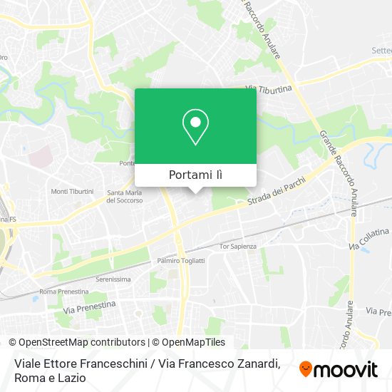 Mappa Viale Ettore Franceschini / Via Francesco Zanardi