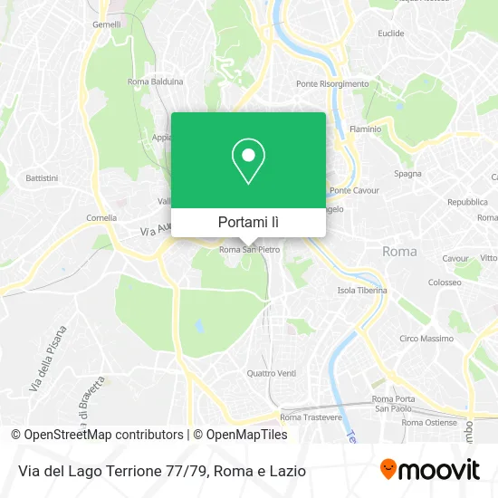 Mappa Via del Lago Terrione 77/79