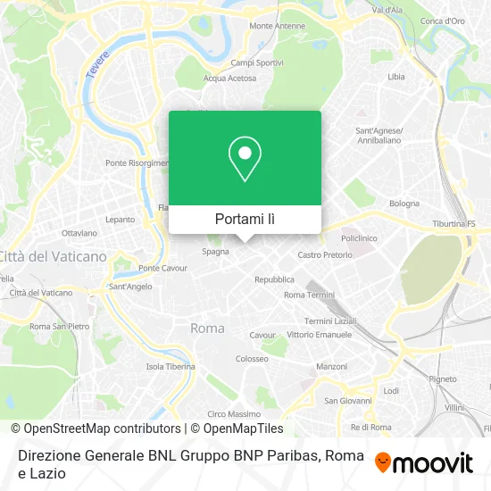 Mappa Direzione Generale BNL Gruppo BNP Paribas