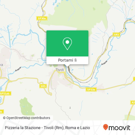 Mappa Pizzeria la Stazione - Tivoli (Rm)