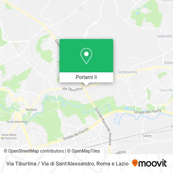 Mappa Via Tiburtina / Via di Sant'Alessandro