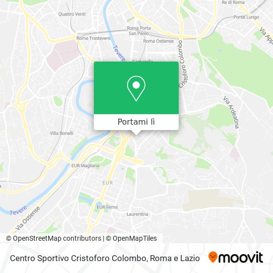 Mappa Centro Sportivo Cristoforo Colombo