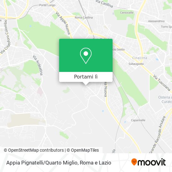 Mappa Appia Pignatelli/Quarto Miglio