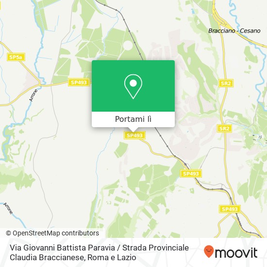 Mappa Via Giovanni Battista Paravia / Strada Provinciale Claudia Braccianese