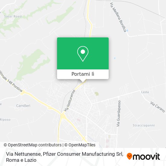 Mappa Via Nettunense, Pfizer Consumer Manufacturing Srl