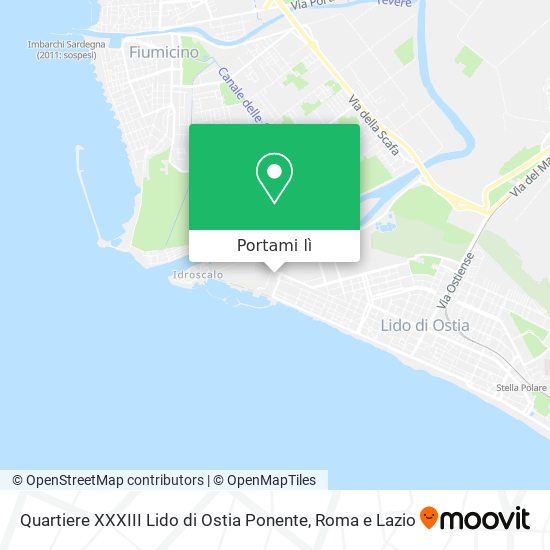 Mappa Quartiere XXXIII Lido di Ostia Ponente