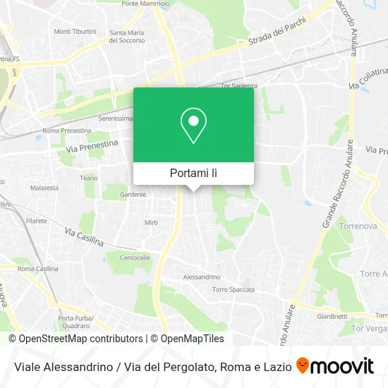 Mappa Viale Alessandrino / Via del Pergolato