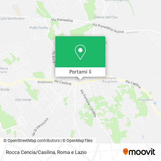 Mappa Rocca Cencia/Casilina