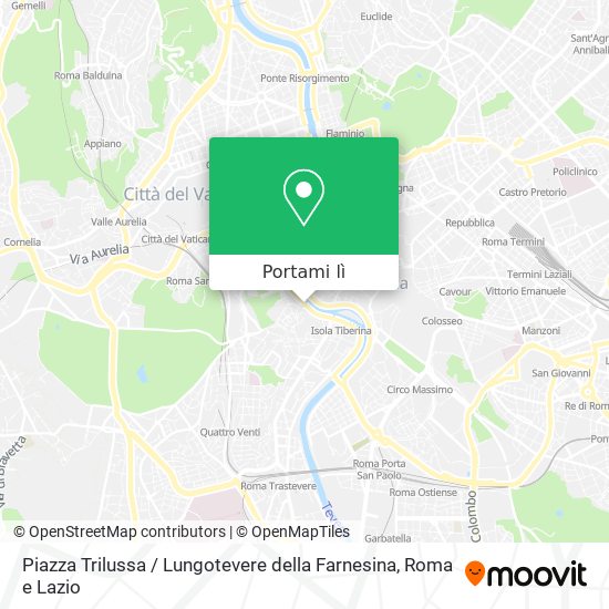 Mappa Piazza Trilussa / Lungotevere della Farnesina