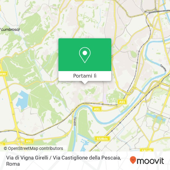Mappa Via di Vigna Girelli / Via Castiglione della Pescaia