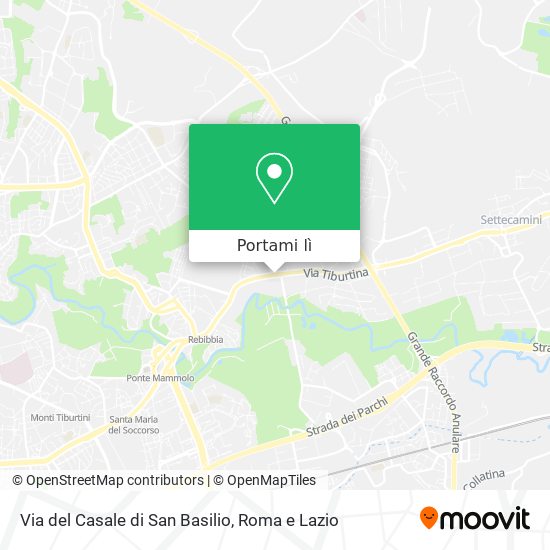 Mappa Via del Casale di San Basilio