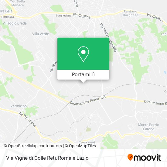 Mappa Via Vigne di Colle Reti