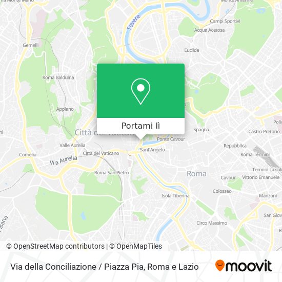 Mappa Via della Conciliazione / Piazza Pia