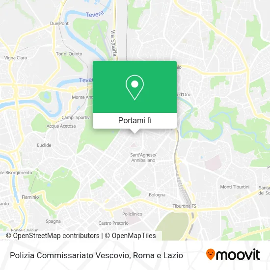 Mappa Polizia Commissariato Vescovio
