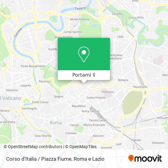 Mappa Corso d'Italia / Piazza Fiume