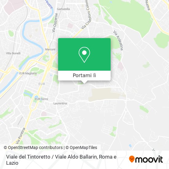 Mappa Viale del Tintoretto / Viale Aldo Ballarin