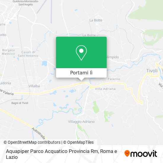 Mappa Aquapiper Parco Acquatico Provincia Rm