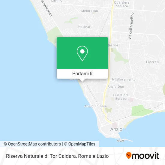 Mappa Riserva Naturale di Tor Caldara