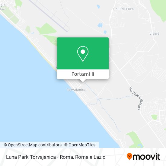 Mappa Luna Park Torvajanica - Roma
