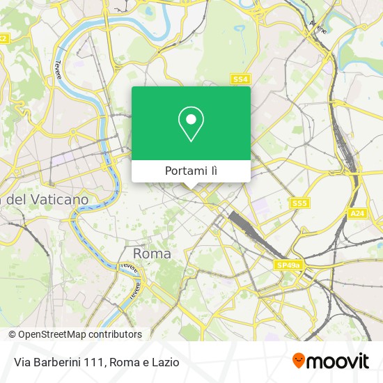 Mappa Via Barberini 111
