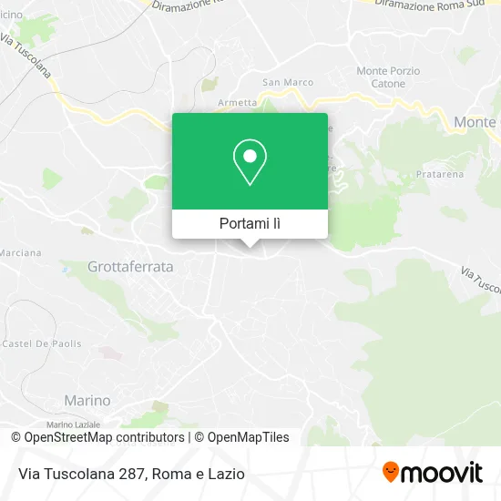 Mappa Via Tuscolana 287