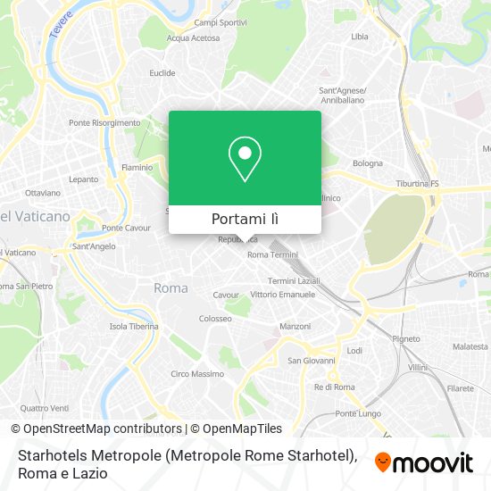 Mappa Starhotels Metropole (Metropole Rome Starhotel)