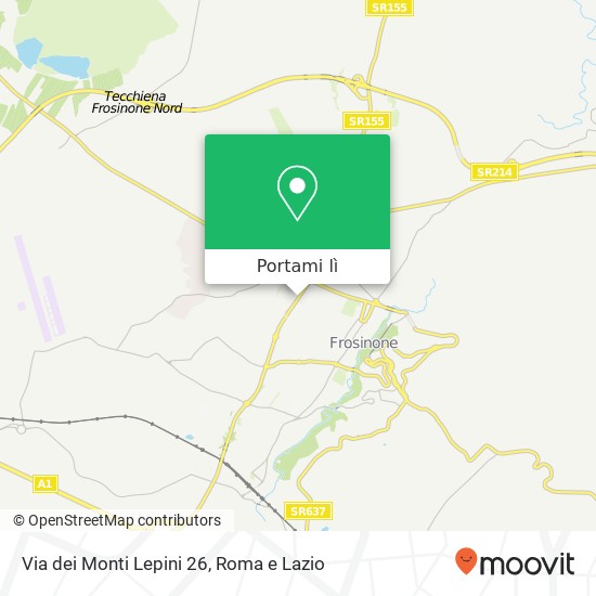 Mappa Via dei Monti Lepini 26