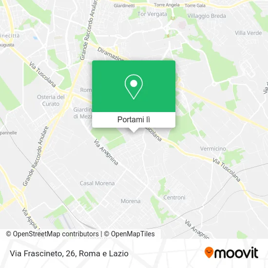 Mappa Via Frascineto, 26