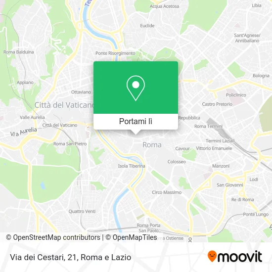 Mappa Via dei Cestari, 21