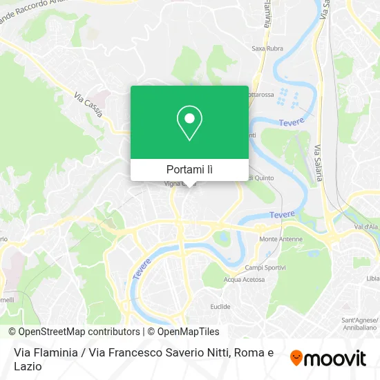 Mappa Via Flaminia / Via Francesco Saverio Nitti