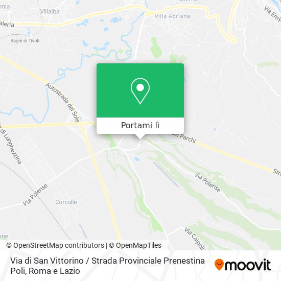 Mappa Via di San Vittorino / Strada Provinciale Prenestina Poli