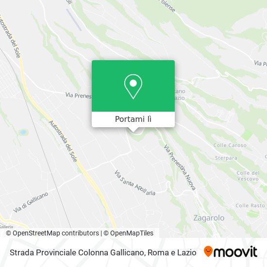 Mappa Strada Provinciale Colonna Gallicano