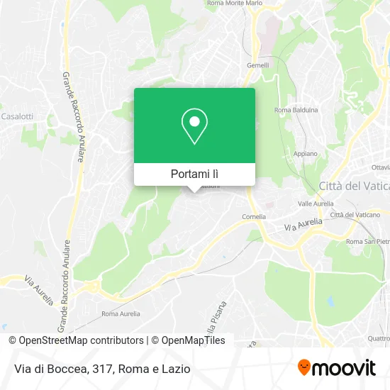 Mappa Via di Boccea, 317
