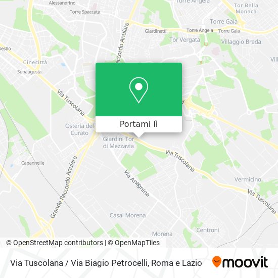Mappa Via Tuscolana / Via Biagio Petrocelli