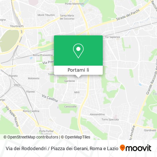Mappa Via dei Rododendri / Piazza dei Gerani