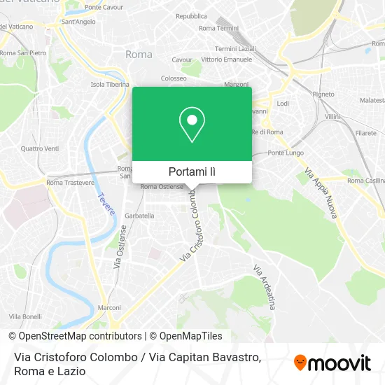 Mappa Via Cristoforo Colombo / Via Capitan Bavastro