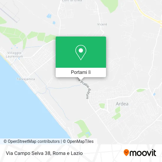 Mappa Via Campo Selva 38