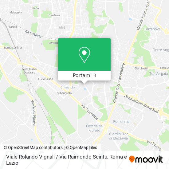 Mappa Viale Rolando Vignali / Via Raimondo Scintu
