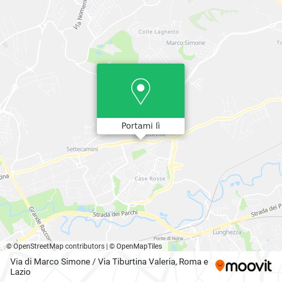 Mappa Via di Marco Simone / Via Tiburtina Valeria