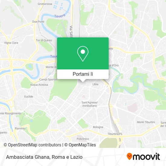 Mappa Ambasciata Ghana