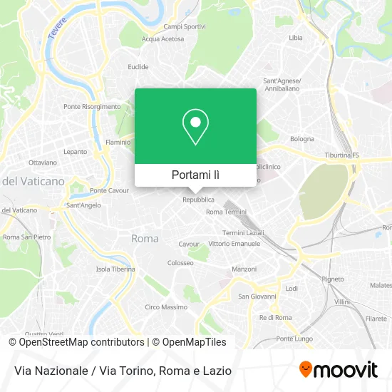 Mappa Via Nazionale / Via Torino