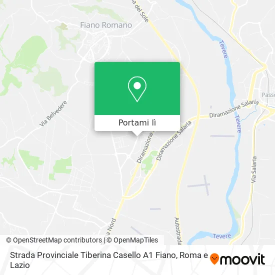 Mappa Strada Provinciale Tiberina Casello A1 Fiano