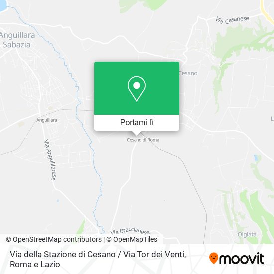 Mappa Via della Stazione di Cesano / Via Tor dei Venti