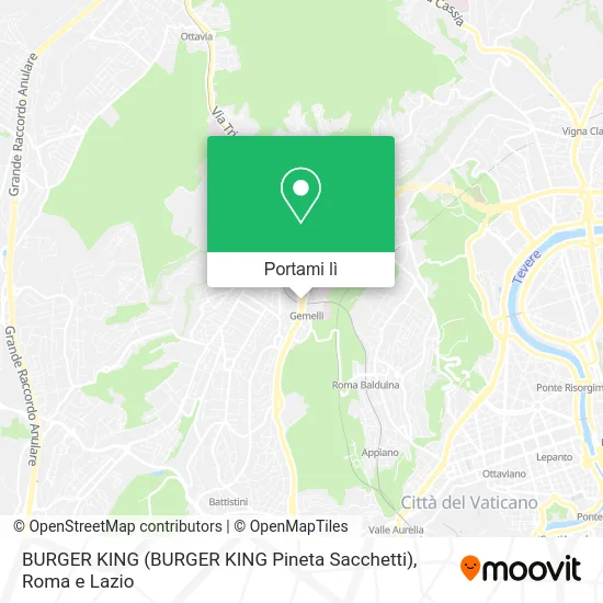 Mappa BURGER KING (BURGER KING Pineta Sacchetti)