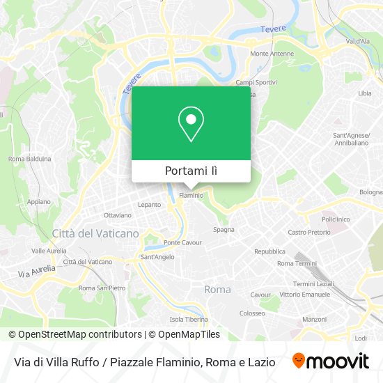 Mappa Via di Villa Ruffo / Piazzale Flaminio