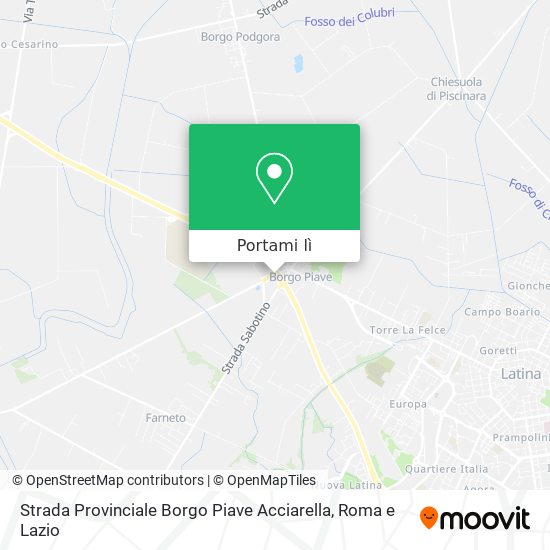 Mappa Strada Provinciale Borgo Piave Acciarella